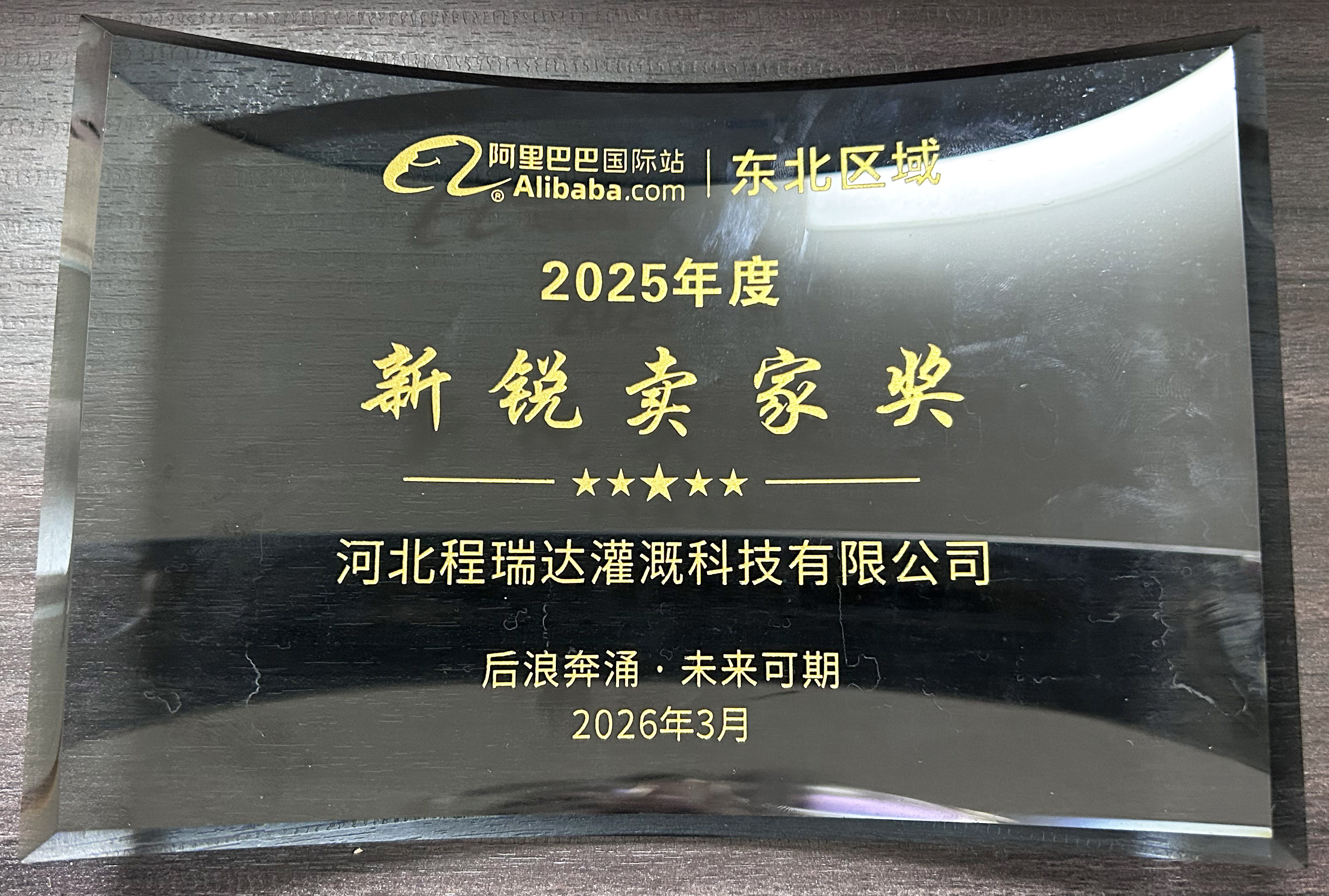 巴中程瑞达灌溉 | 荣获阿里国际站新锐卖家奖